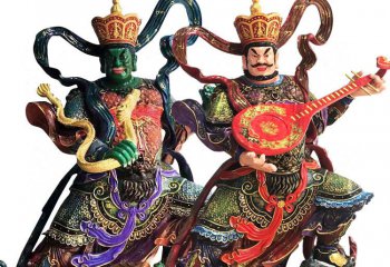 八大金剛雕塑-玻璃鋼彩繪寺廟護(hù)法神佛八大金剛雕塑