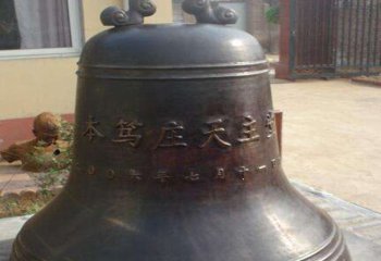 銅鐘雕塑-寺廟景觀(guān)擺放天主堂銅雕鐘