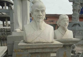 祖沖之雕塑-園林景觀(guān)擺放大理石古代名人祖沖之頭像雕塑