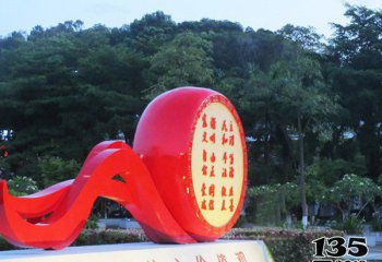 標(biāo)牌雕塑-不銹鋼鼓公園社會(huì)主義核心價(jià)值觀(guān)標(biāo)語(yǔ)牌雕塑