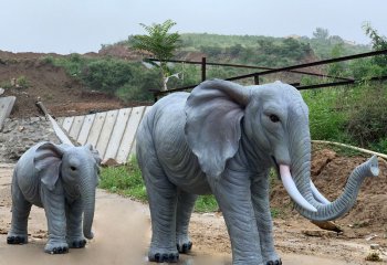 玻璃鋼的藝術(shù)，營造園林美景，精致的農(nóng)場動物景觀