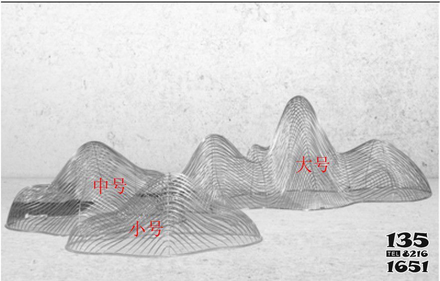 噴泉雕塑-售樓部門(mén)前噴泉鐵藝假山擺件不銹鋼雕塑高清圖片