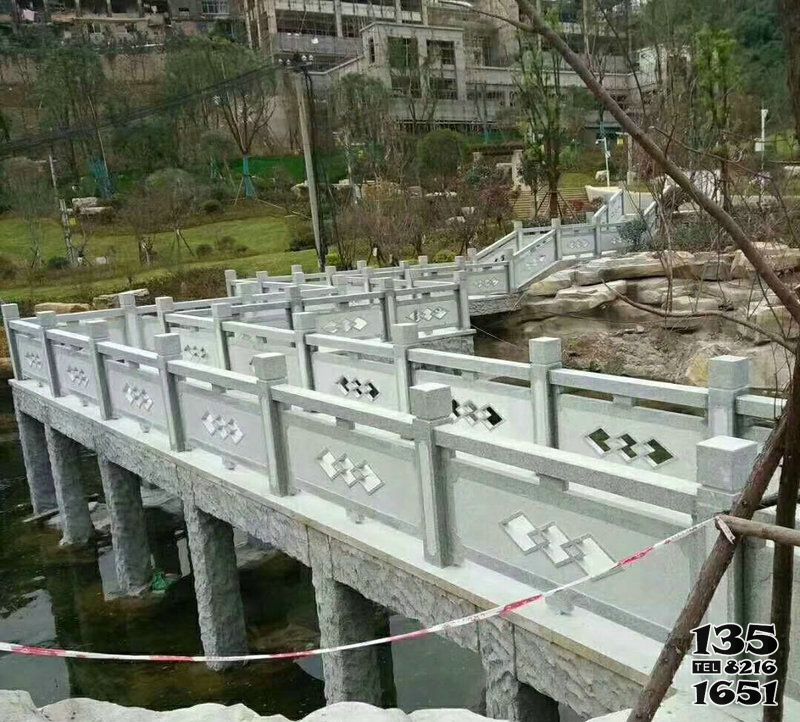 欄桿欄板雕塑-小區(qū)公園石橋大理石欄板護欄裝飾擺件高清圖片