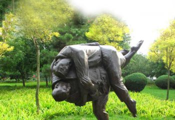 摔跤雕塑-摔跤運(yùn)動(dòng)公園人物景觀雕塑擺件