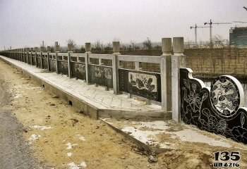 石橋雕塑-街道旁邊青石橋梁護欄