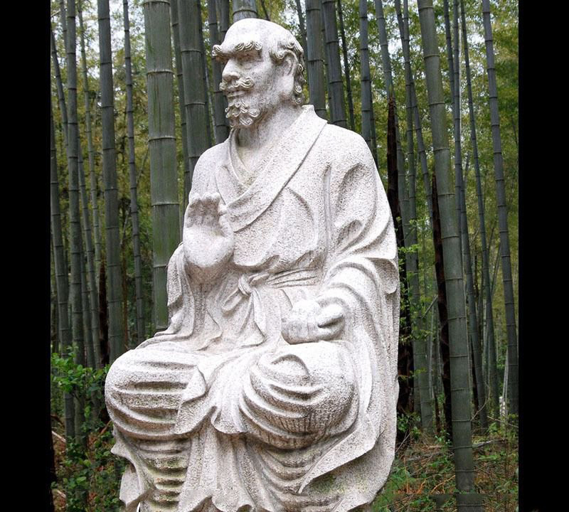 石雕達(dá)摩古代名人雕塑-石雕古代人物達(dá)摩雕塑